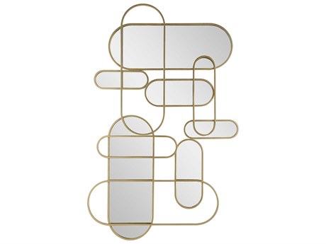 Uttermost On Track Gold Leaf Wall Mirror