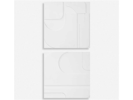Uttermost Contours White Wall Decor Set of 2