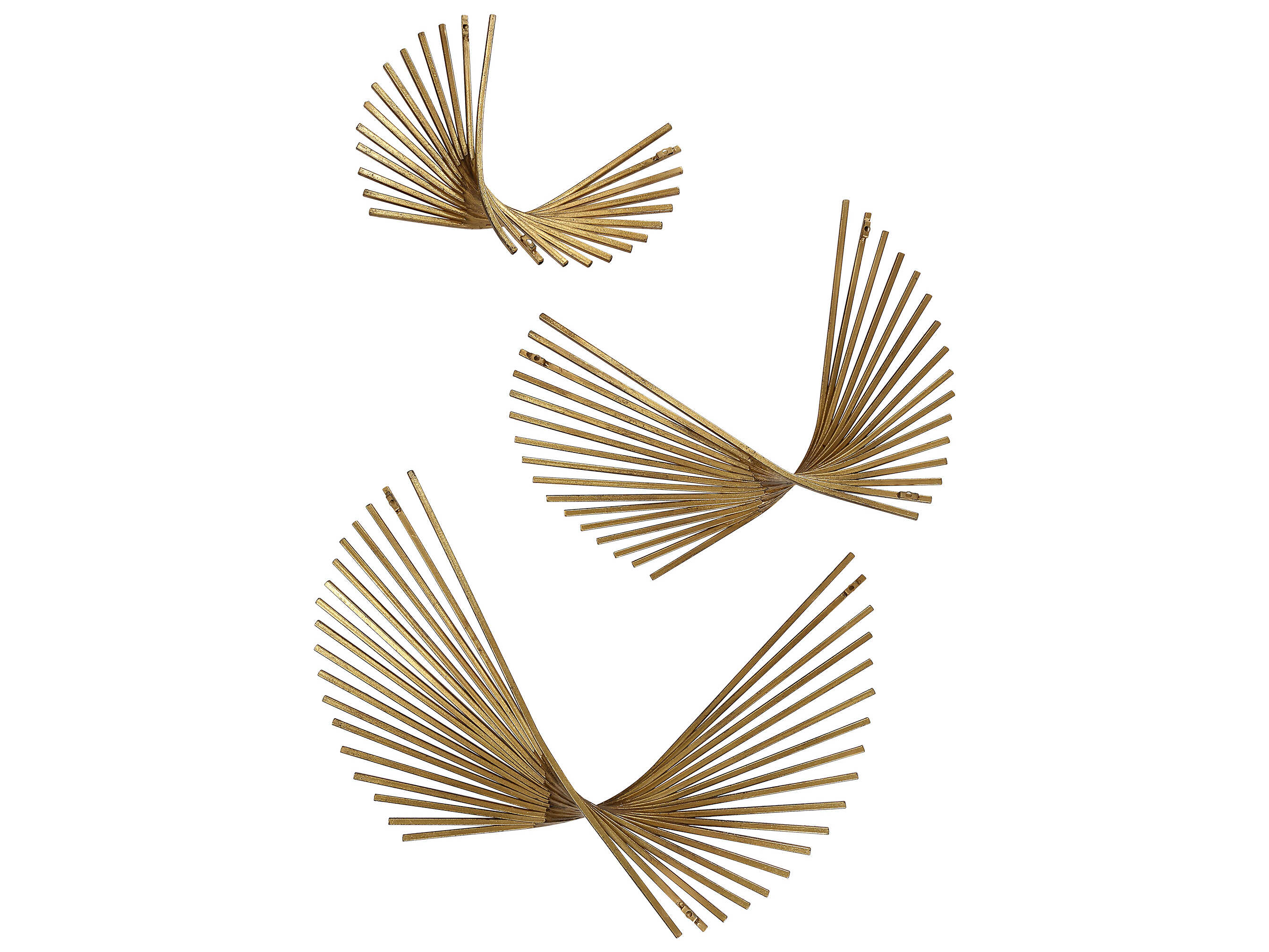 Beeveer 8 Pcs Silver And Gold Metal Wall Decor Set Metal Wall Art Wall Mount Modern