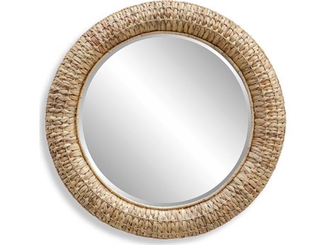 Uttermost Twisted Seagrass Natural Round Wall Mirror