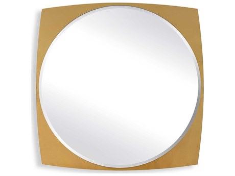 Uttermost Neilia Antique Brass Round Wall Mirror