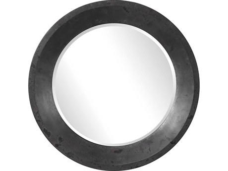 Uttermost Frazier Dark Gray / Silver Charcoal Rust Wall Mirror