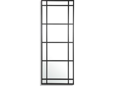 Uttermost Atticus Satin Black Rectangular Floor Mirror