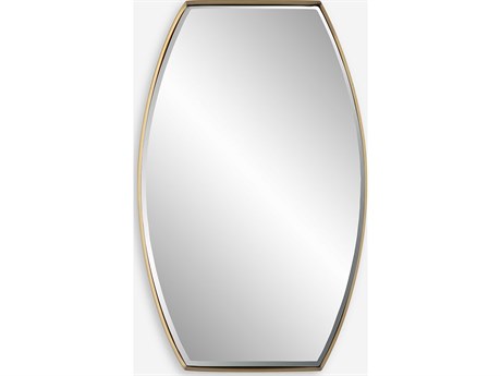 Uttermost Portal Brass Oval Wall Mirror