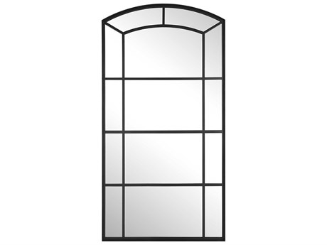Uttermost Camber Satin Black Floor Mirror