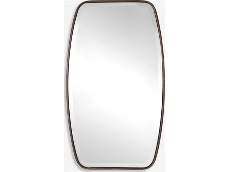 Uttermost Canillo Distressed Dark Bronze Rectangular Wall Mirror