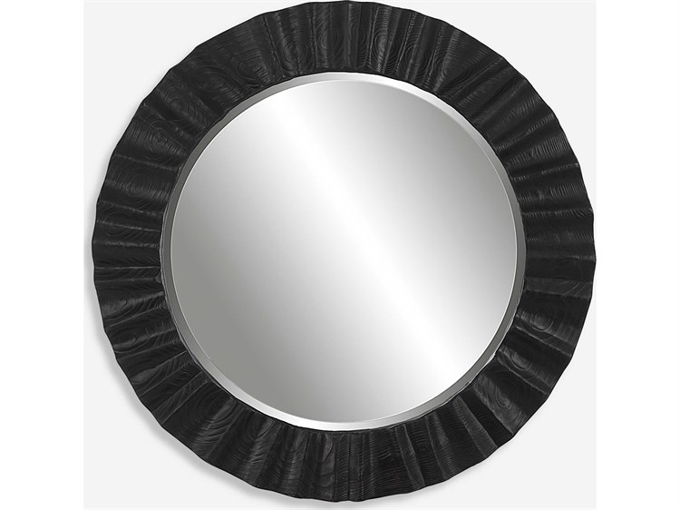 Photos - Other Decoration Uttermost Caribou Dark Espresso Round Wall Mirror 09798 
