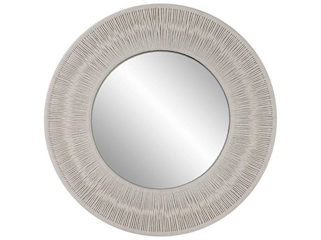 Uttermost Sailor Knot White Round Wall Mirror