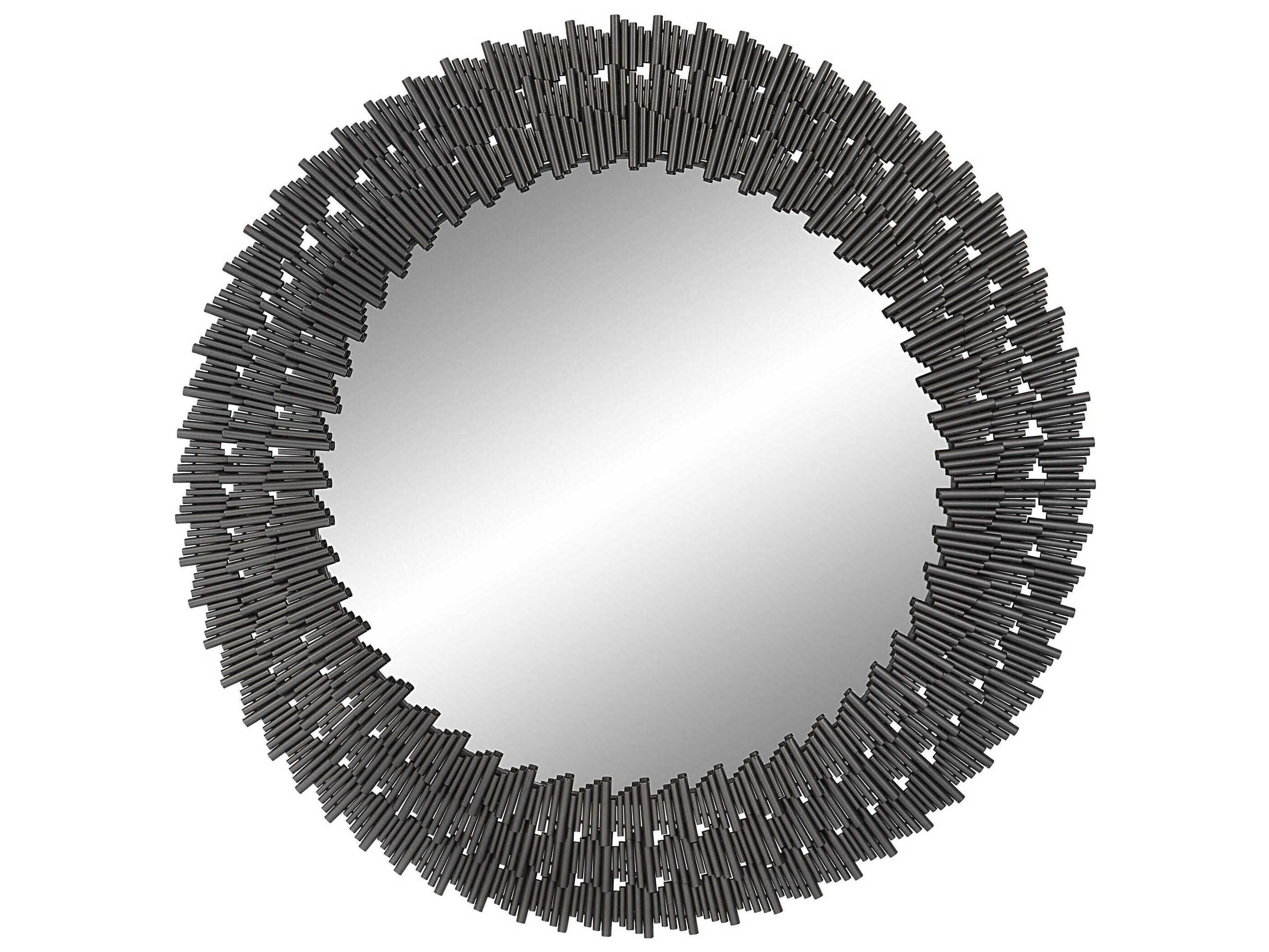 Uttermost Illusion Burnished Steel 44'' Round Wall Mirror UT09848