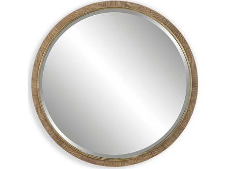 Uttermost Paradise Natural / Gold Leaf Round Wall Mirror
