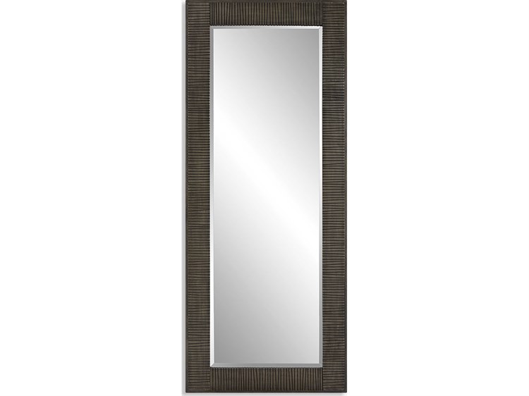 Photos - Other Decoration Uttermost Figaro Aged Gray Wash Rectangular Floor Mirror 09851 