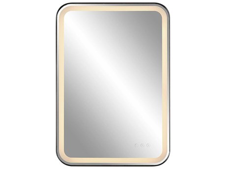 Uttermost Crofton Black Rectangular LED Wall Mirror