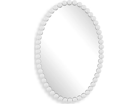 Uttermost Serna Matte White Oval Wall Mirror
