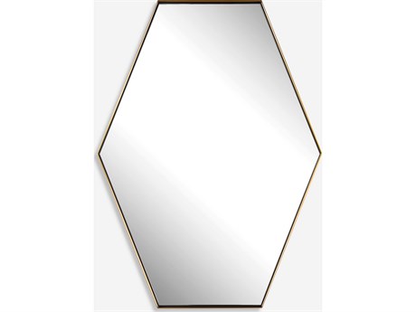 Uttermost Ankara Brushed Brass Hexagon Wall Mirror