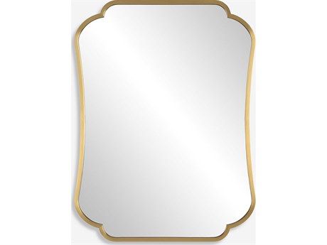 Uttermost Athena Brushed Brass Rectangular Wall Mirror