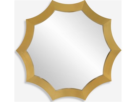 Uttermost Flare Brushed Brass Wall Mirror