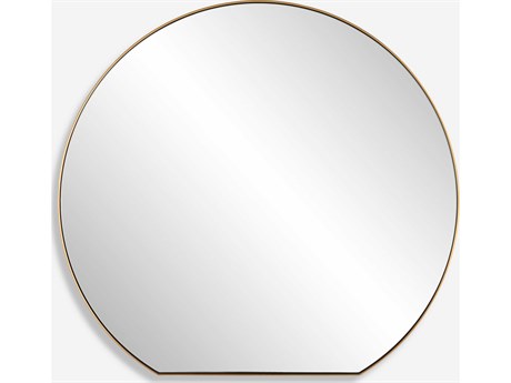 Uttermost Cabell Brushed Brass Round Wall Mirror