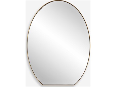 Uttermost Cabell Brushed Brass Oval Wall Mirror