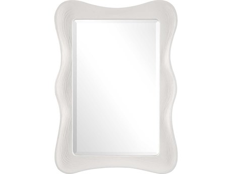 Uttermost Whitehaven Matte White Rectangular Wall Mirror