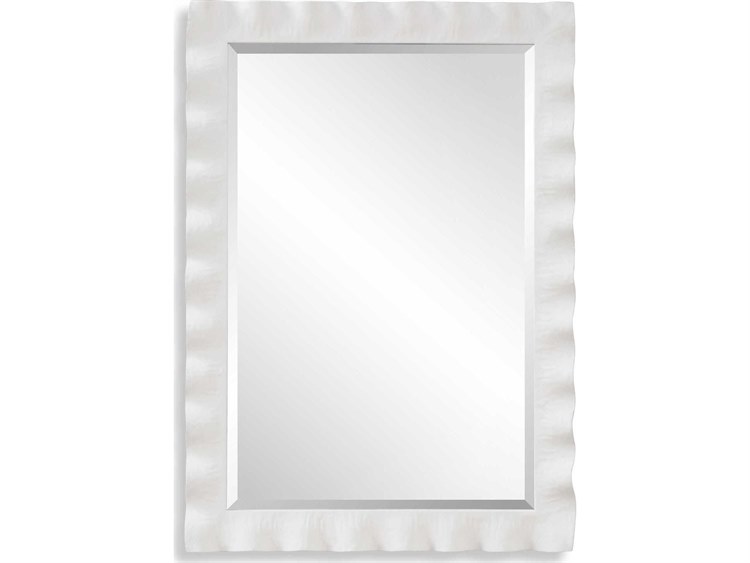 Photos - Other Decoration Uttermost Haya White Rectangular Wall Mirror 09981 
