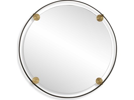 Uttermost Radius Dark Bronze Round Wall Mirror