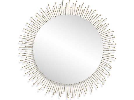 Uttermost Aga Plated Gold Round Wall Mirror