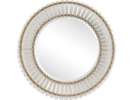 Uttermost Denali Brushed Gold Round Wall Mirror