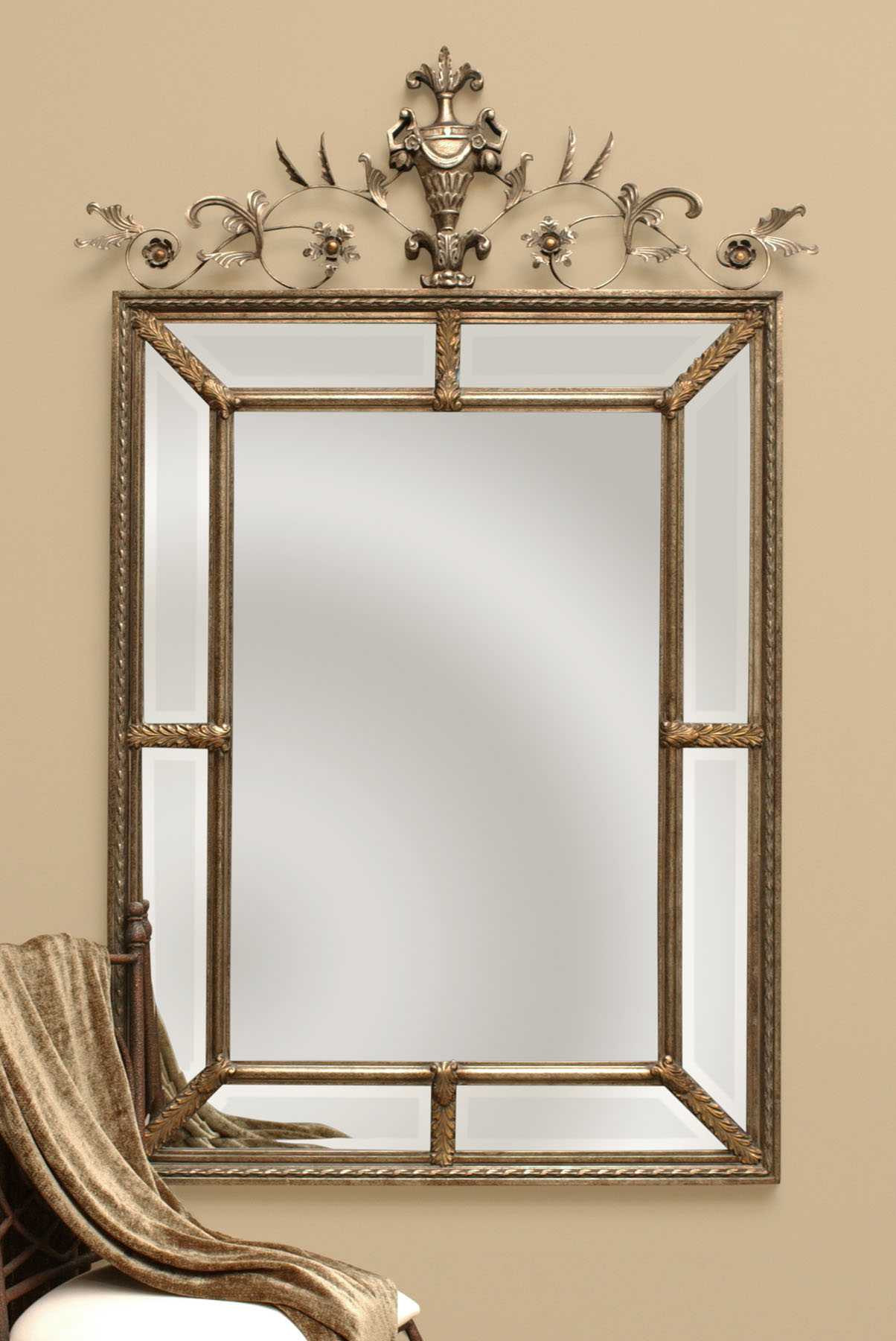 Uttermost Le Vau 41 x 63 Vertical Silver Wall Mirror UT11201B