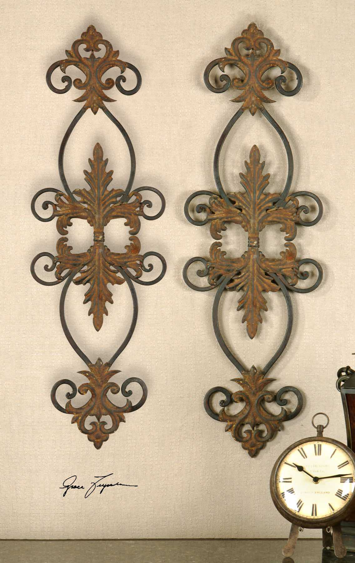 Uttermost Lacole Rustic Metal Wall Art (2 Piece Set) UT13387