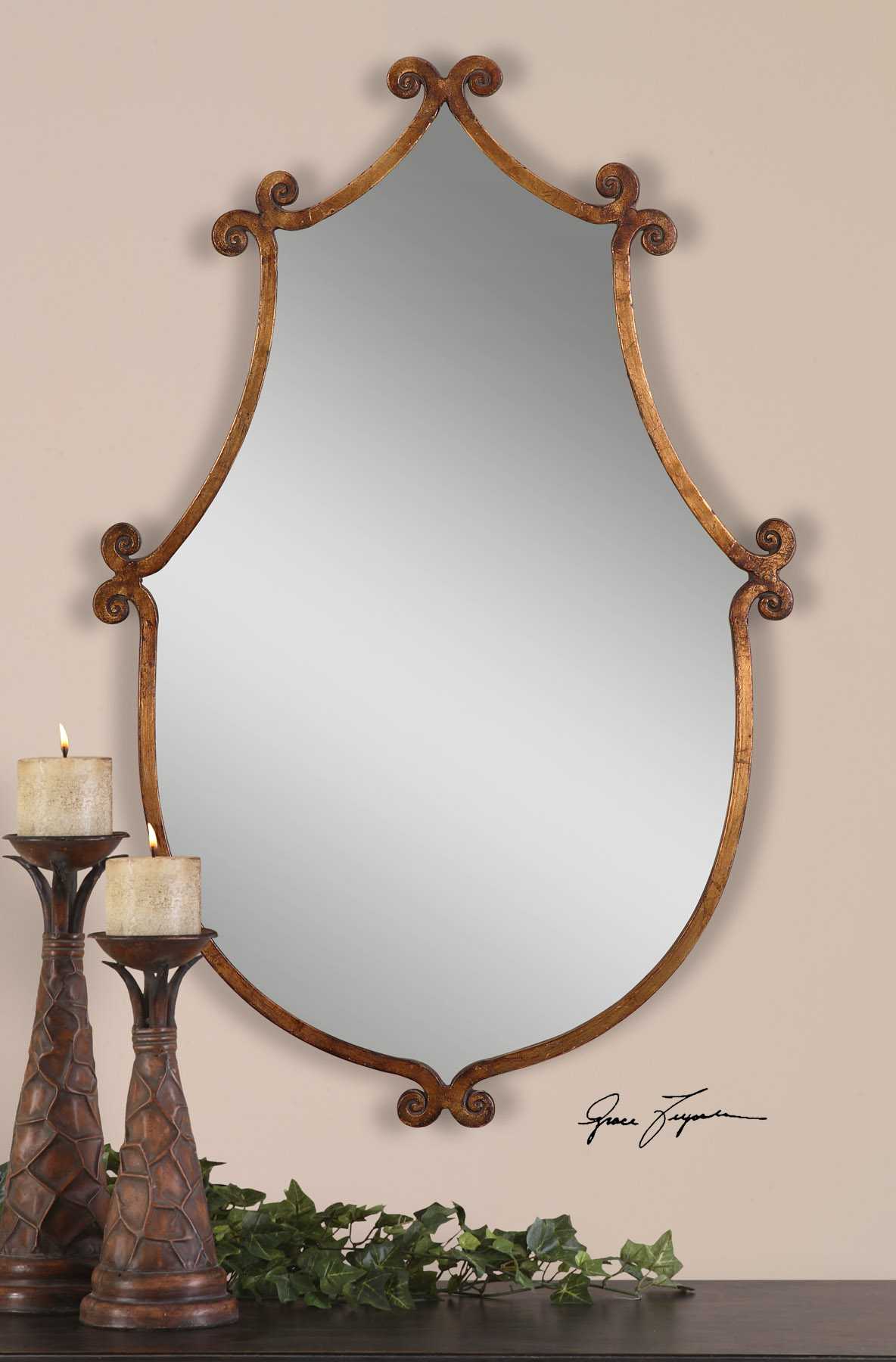 Uttermost Ablenay 24 X 37 Antique Gold Wall Mirror UT13648   UT136482 Zm 