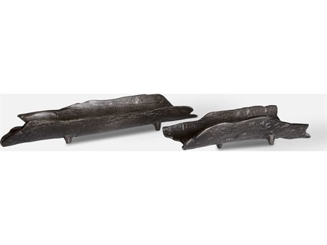 Uttermost Caryn Dark Black Nickel Decorative Plate Set of 2