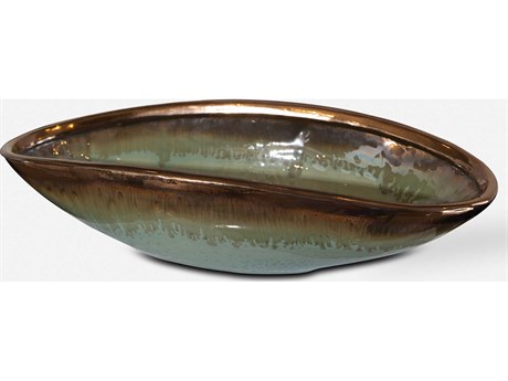 Uttermost Iroquois Green Glaze Bowl