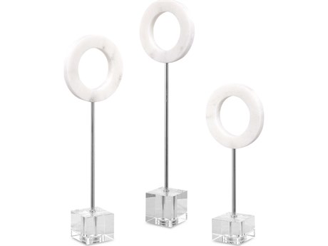Uttermost Coin Toss Marble Rings Set of 3