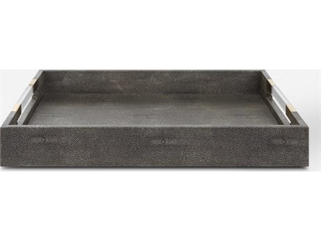 Uttermost Wessex Gray Faux Shagreen Serving Tray
