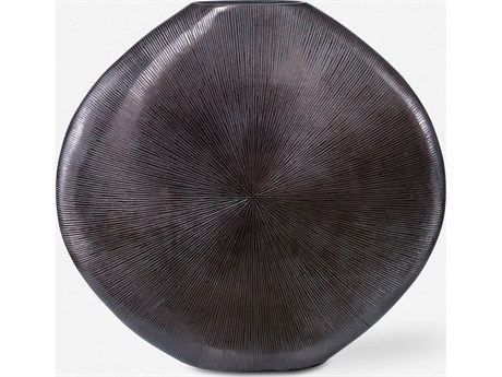 Uttermost Gretchen Black Nickel Vase