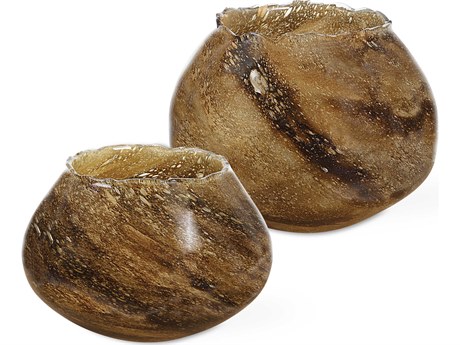 Uttermost Tortoise Bubbled Shell Vase Set of 2