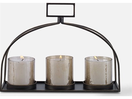 Uttermost Riad Dark Bronze Candle Holder