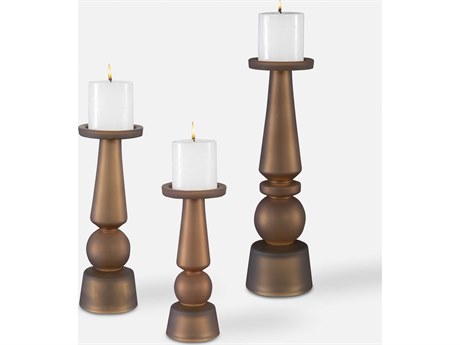 Uttermost Cassiopeia Butter Rum Candle Holder Set of 3