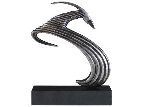 Uttermost Aged Silver Take The Lead Ram Sculpture