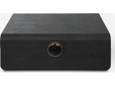 Uttermost Lalique Matte Black Jewelry Box