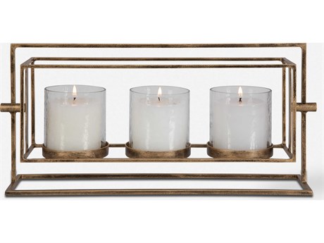 Uttermost Wenman Antique Gold Candle Holder