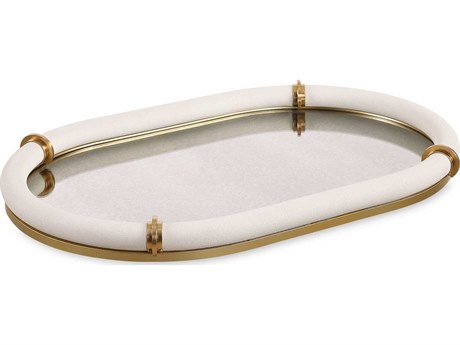 Uttermost Cyprus Leather Oval Tray