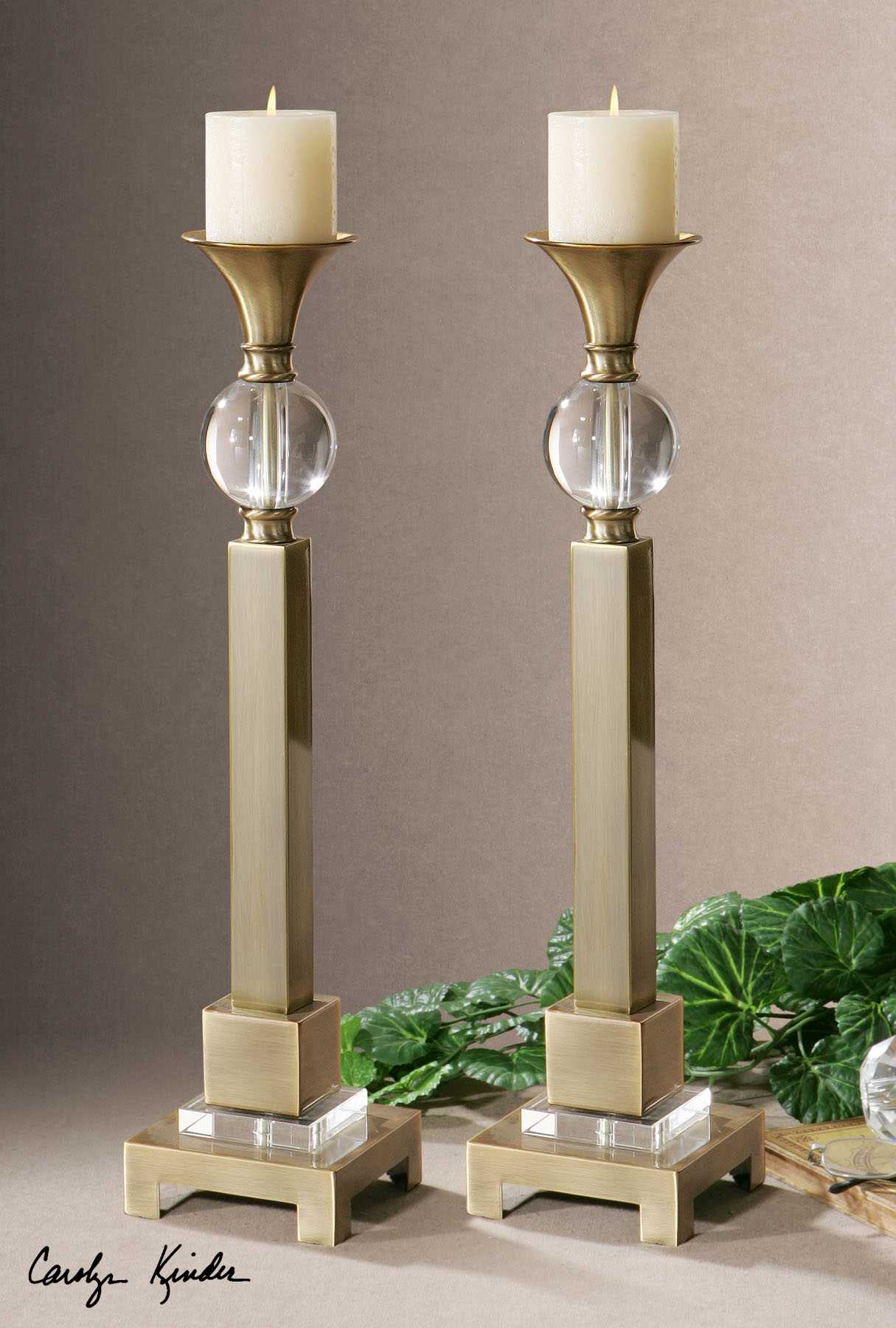 Uttermost Euron Coffee Bronze Candle Holder (2 Piece Set) UT19682