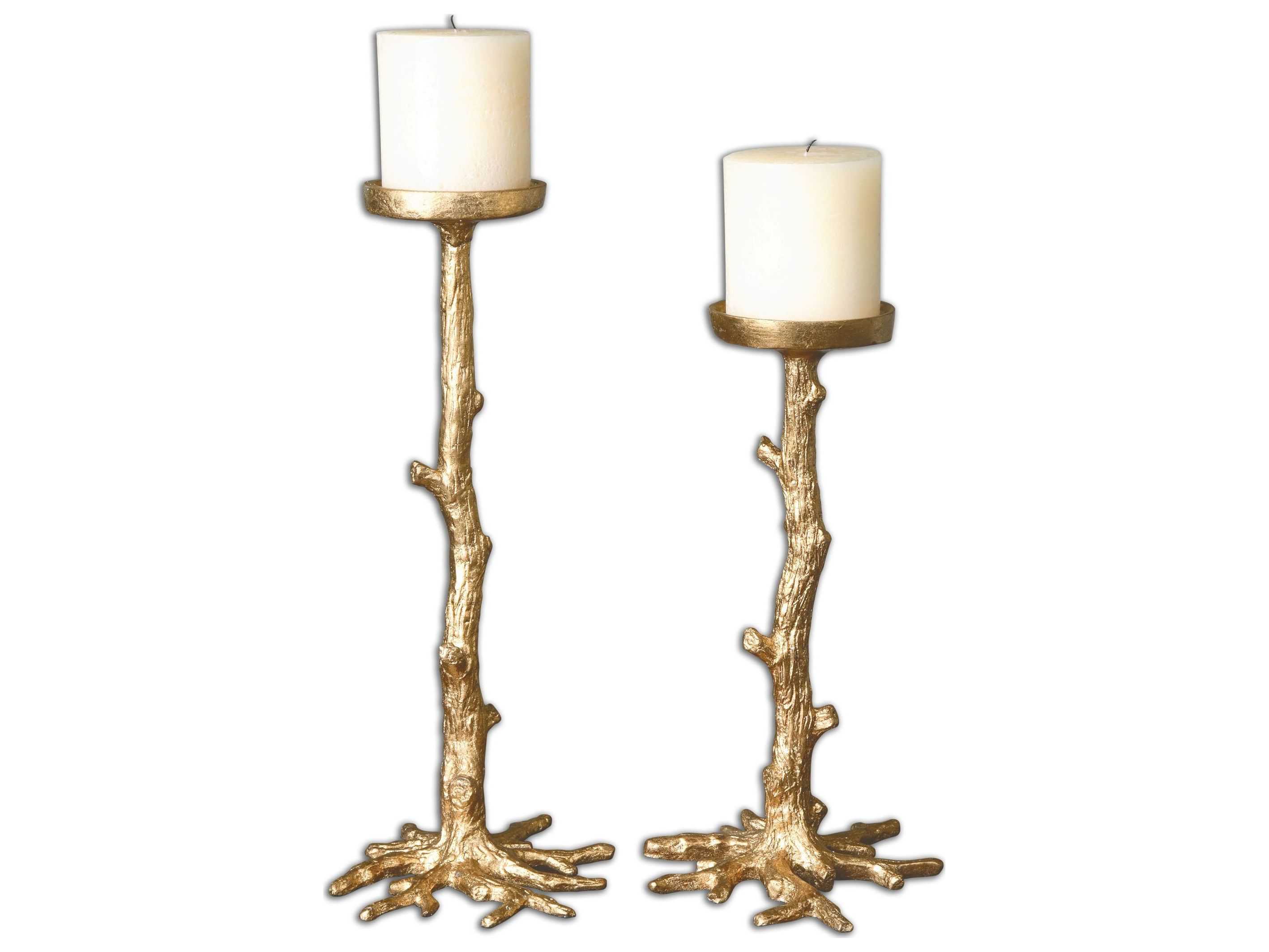 Uttermost Maple Gold Candle Holder (2 Piece Set) UT19886