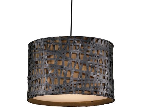 Uttermost Alita 3-Light Rust Black Bronze Drum Pendant