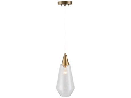 Uttermost Eichler 1-Light Oxidized Antique Brass Glass Mini Pendant