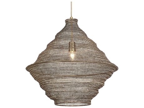 Uttermost Sigh 1-Light Antique Brass Pendant