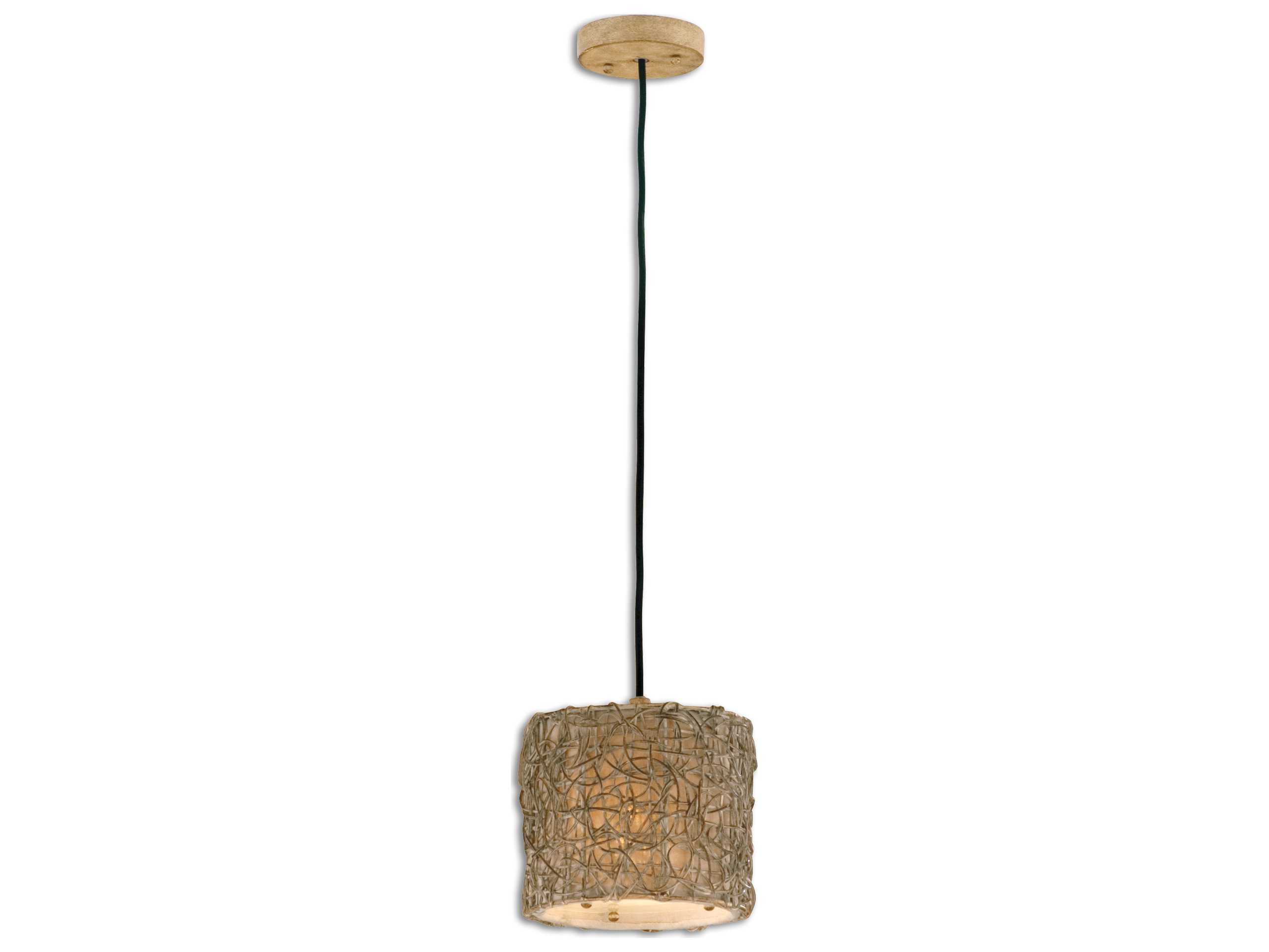 Uttermost Knotted RattanLight Drum MiniPendant UT21837