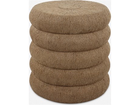 Uttermost Capitan Round Natural End Table