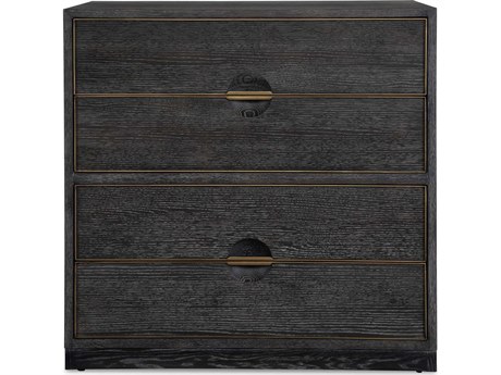 Uttermost Besos Dark Walnut Brown Oak Wood Accent Chest